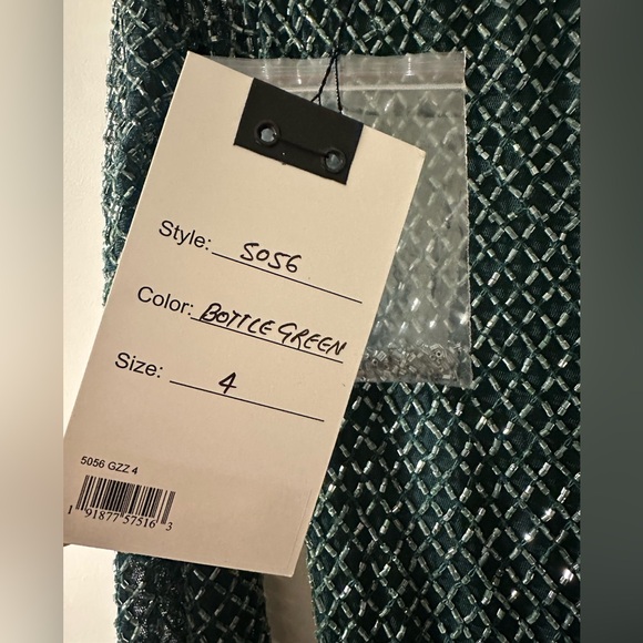 Mac Duggal Evening - 5056D Long Sleeve Beaded High Slit Gown - Picture 7 of 8